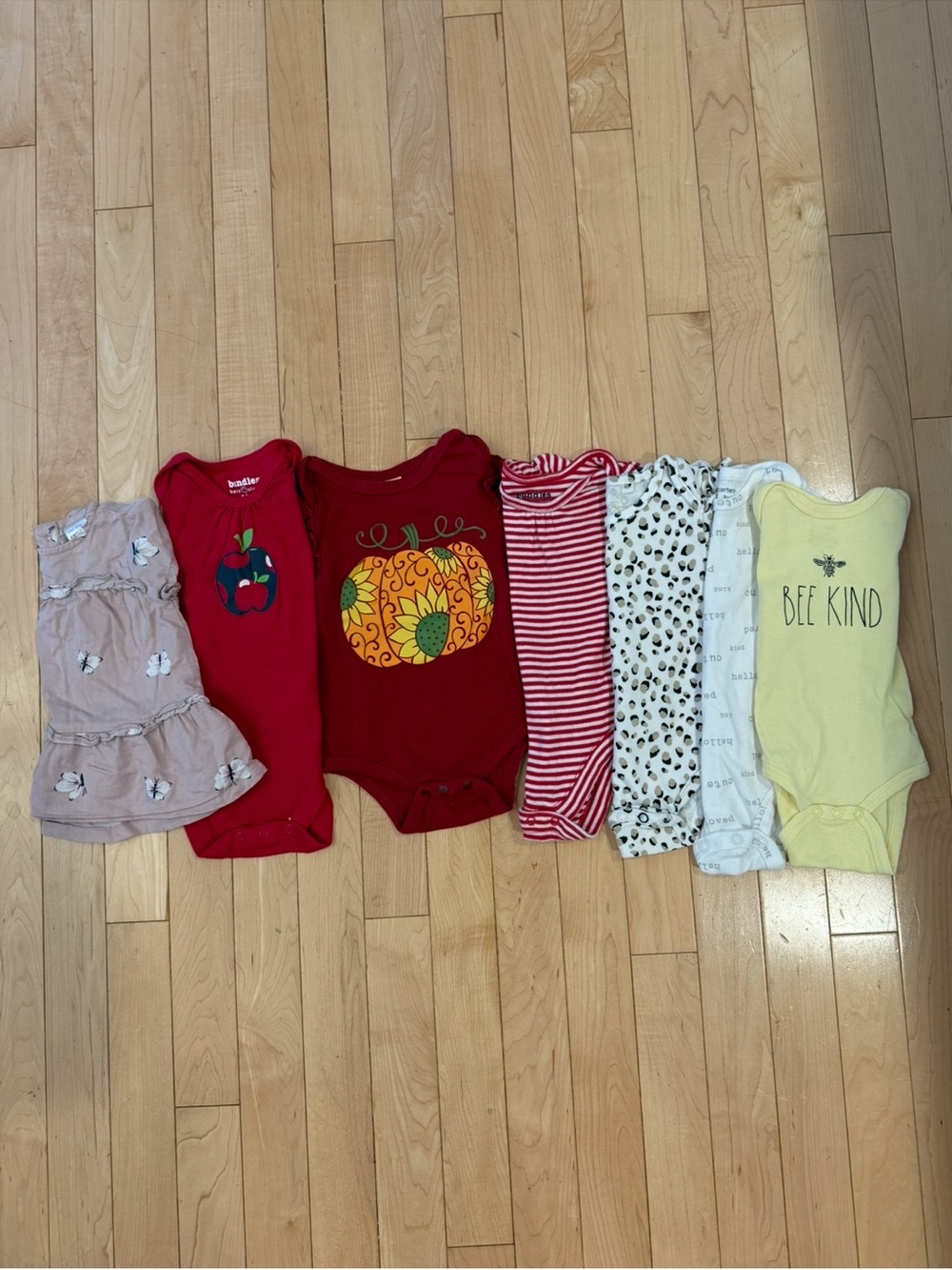Baby Girl 3-6M (read) Fall Autumn Bundle- Apple Pumpkin Bodysuit Fall Dress
